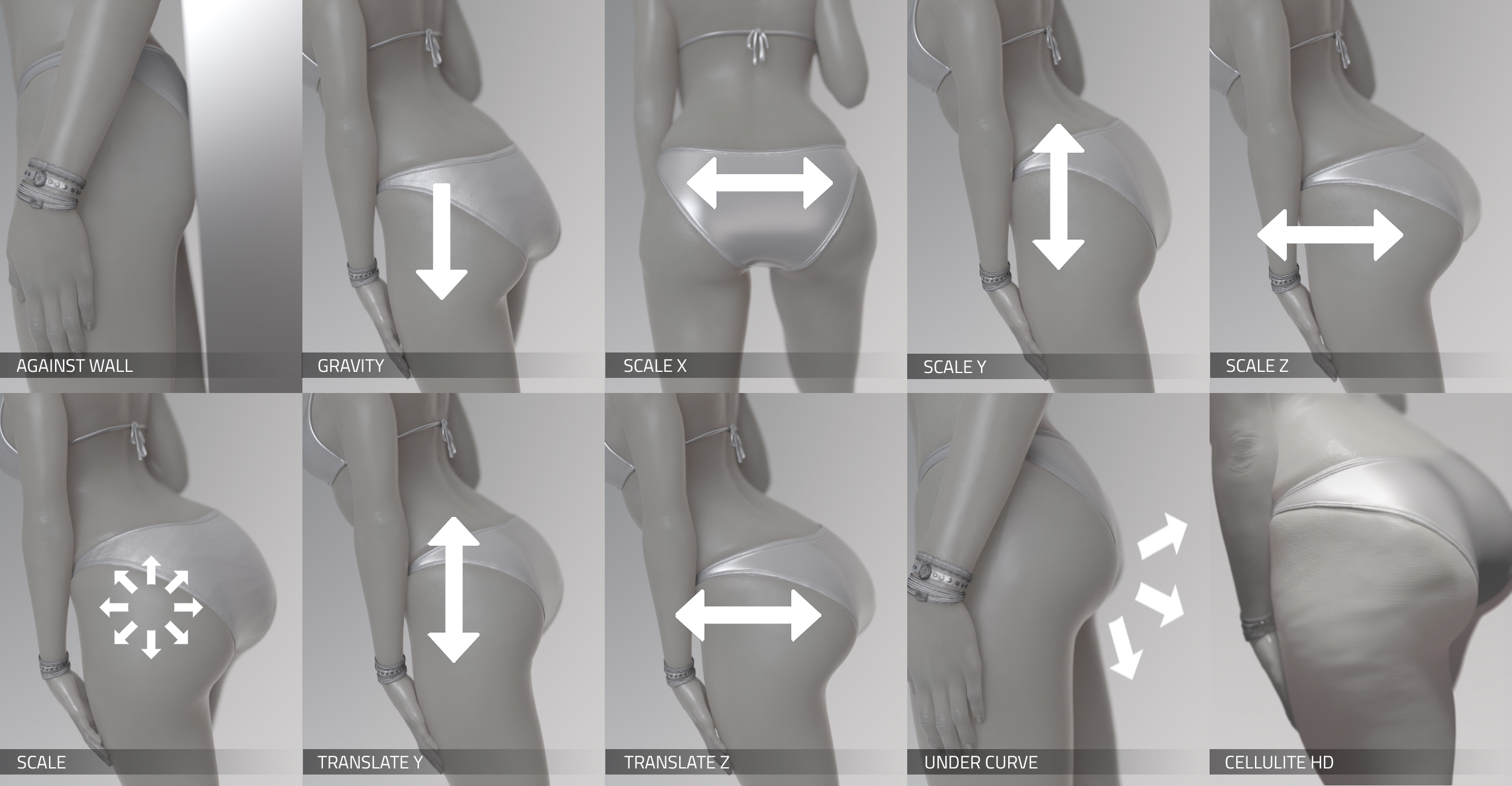Glutes Utilities for Genesis 8 Female(s) by: Soto, 3D Models by Daz 3D