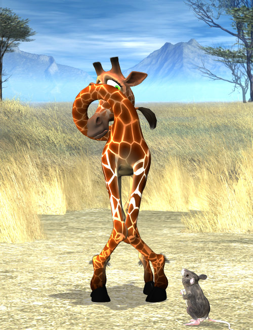 Spanki: Poses for the 3DU Toon Giraffe Spanki: Poses for the 3DU Toon Giraffe by: Skyewolf, 3D Models by Daz 3D