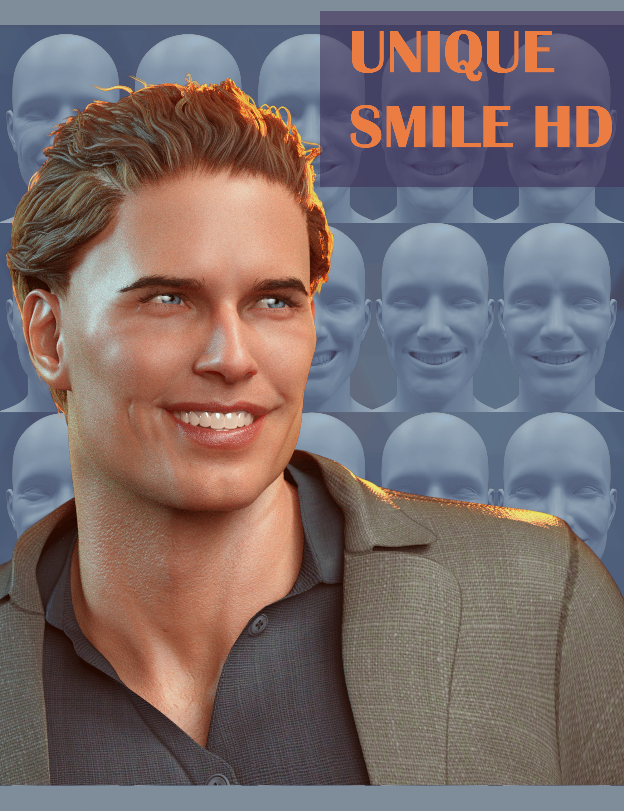 20 Unique Smiles HD for Genesis 8 Male(s) by: PFA, 3D Models by Daz 3D
