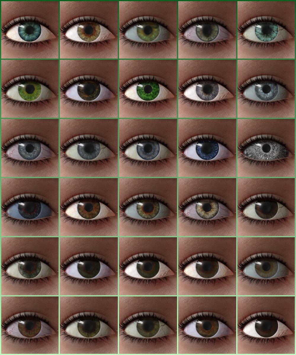 Unique Eyes for Genesis 8 by: xenic101, 3D Models by Daz 3D