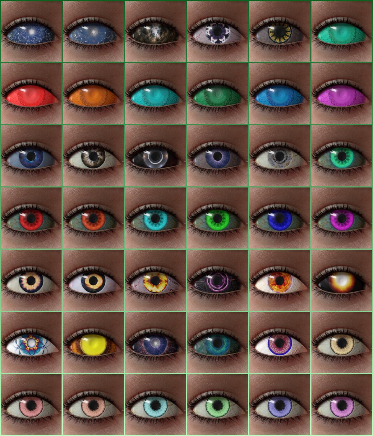 Unique Eyes for Genesis 8 Unique Eyes for Genesis 8 by: xenic101, 3D Models by Daz 3D