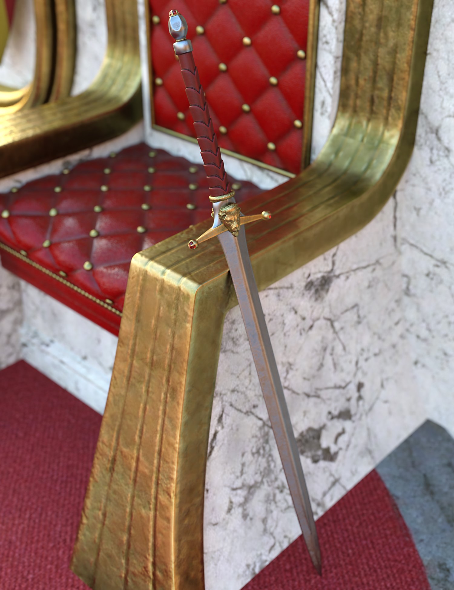 Winterblack Hall Throne Room Props by: DianePredatron, 3D Models by Daz 3D
