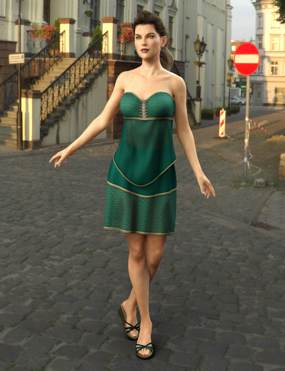 dForce Afternoon Classic for Genesis 8 Female(s) by: Ravenhair, 3D Models by Daz 3D