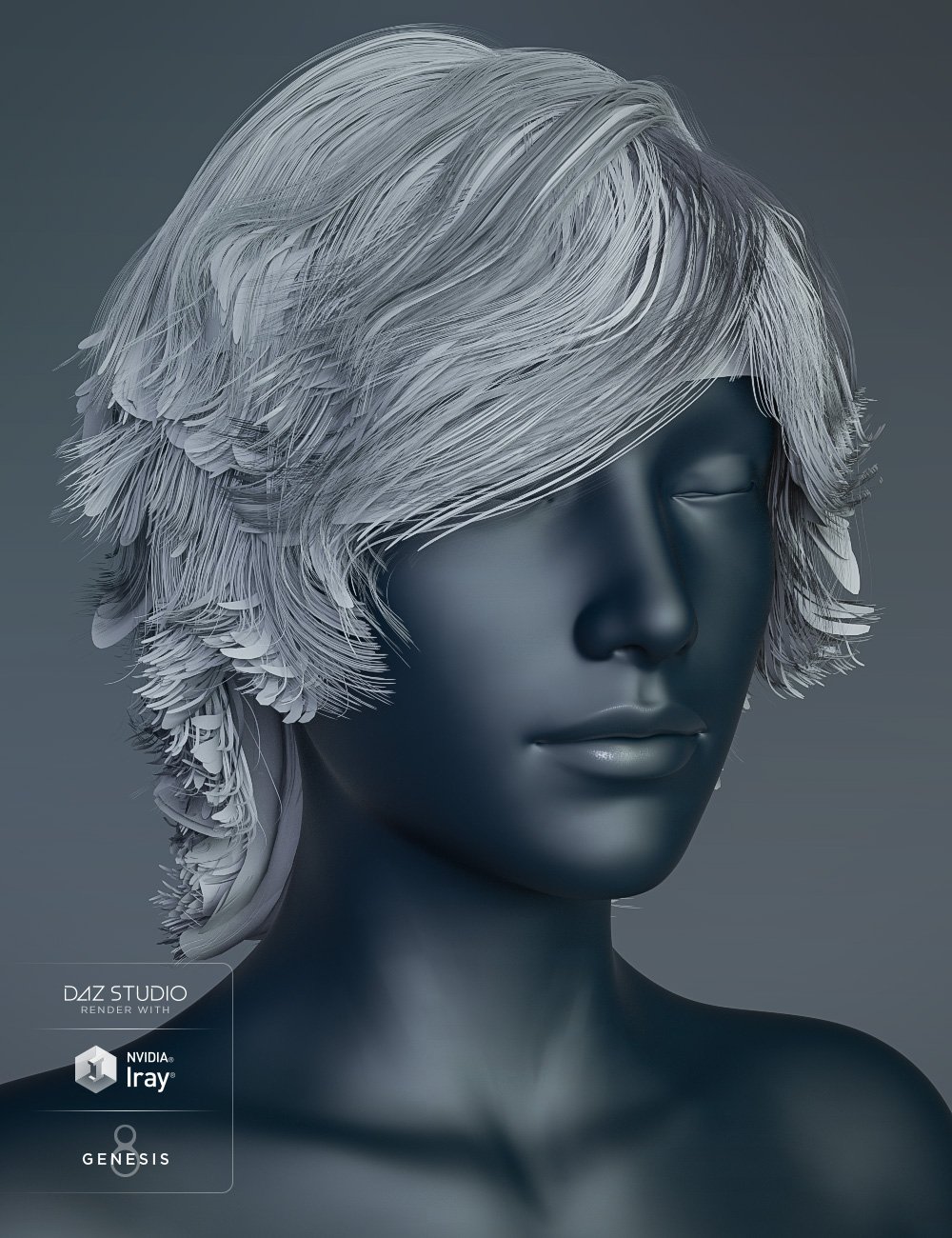 Greer Hair for Genesis 8 Female(s) by: goldtassel, 3D Models by Daz 3D