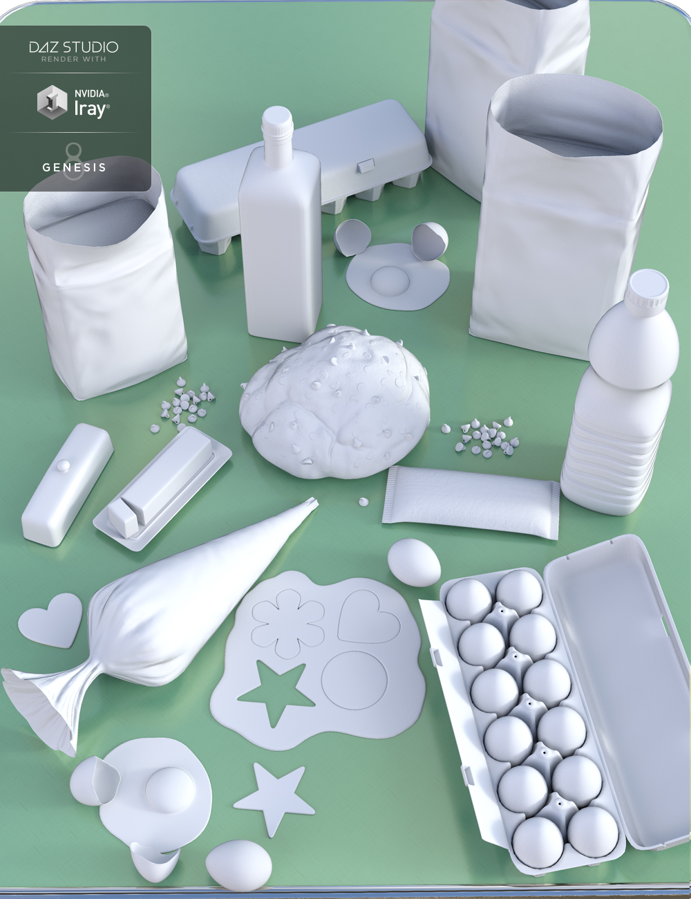 Baking Ingredients by: Rascal3D, 3D Models by Daz 3D