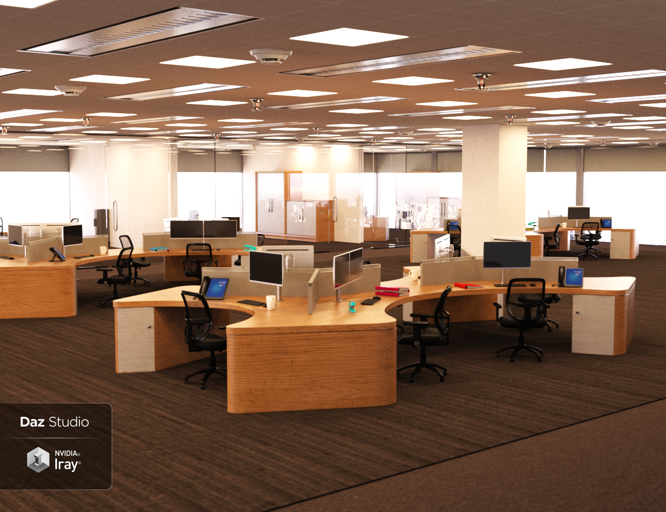 Modern Office Space by: Charlie, 3D Models by Daz 3D