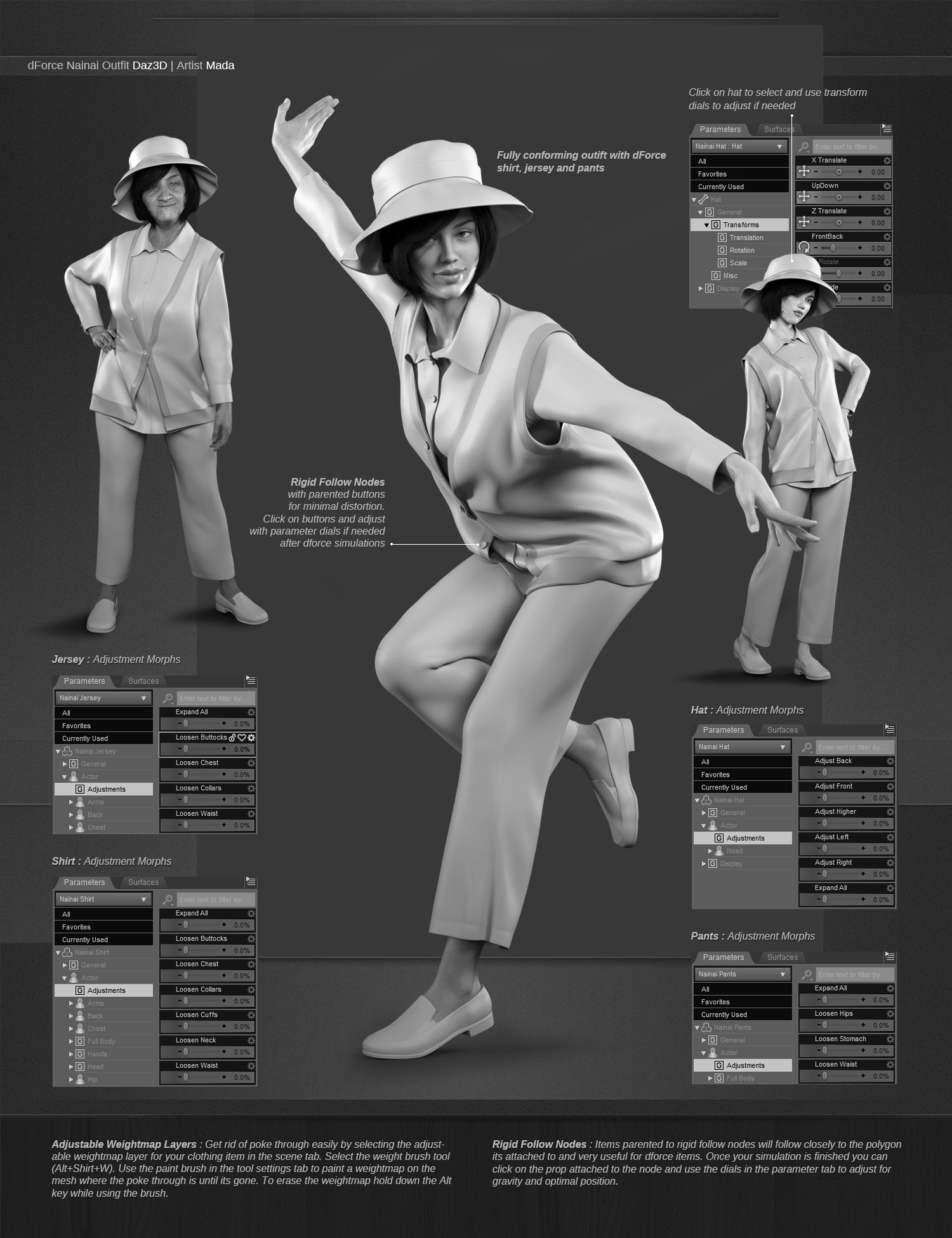 dForce Nainai Outfit for Genesis 8 Female(s) by: MadaShox-Design, 3D Models by Daz 3D