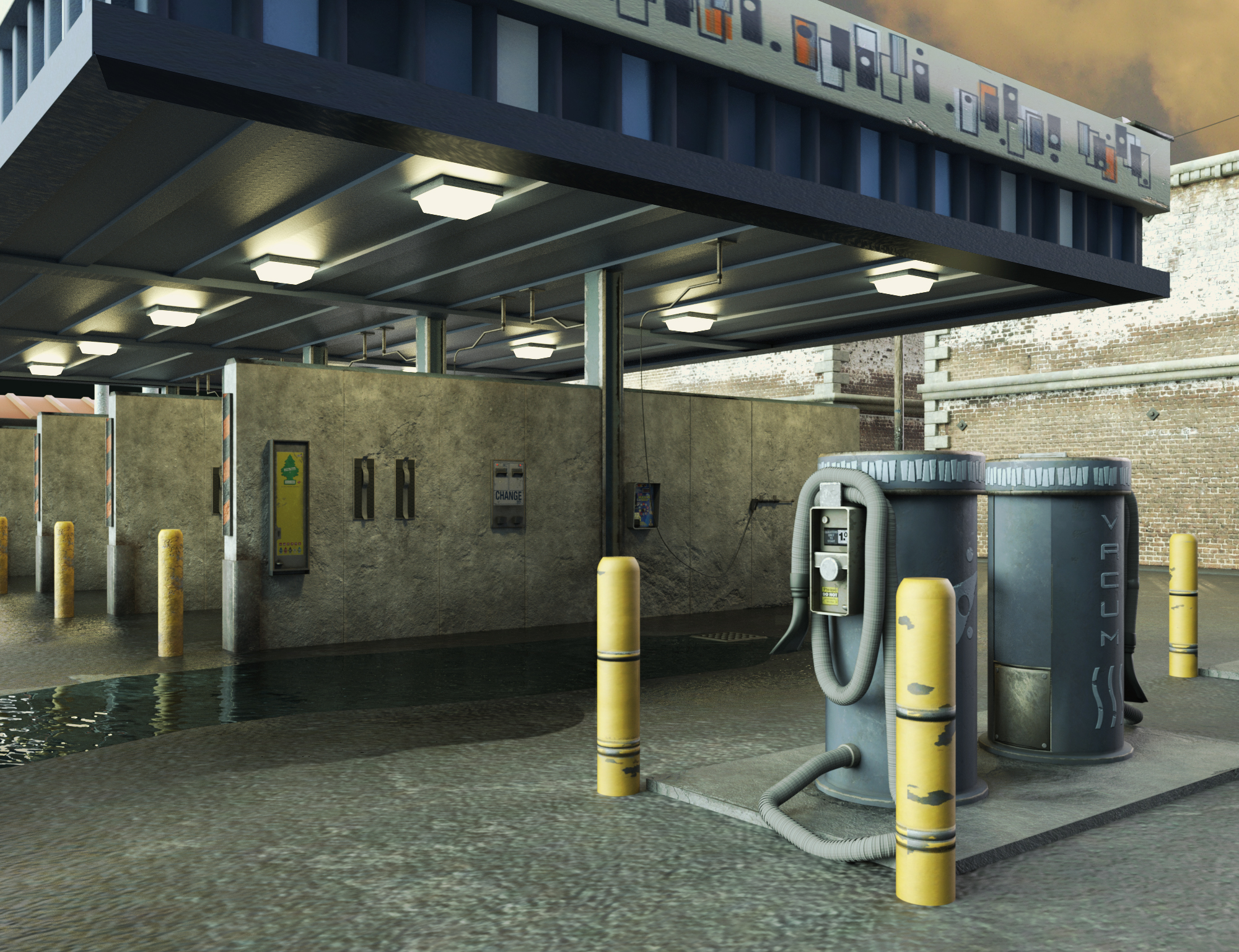 At the Car Wash by: The AntFarm, 3D Models by Daz 3D