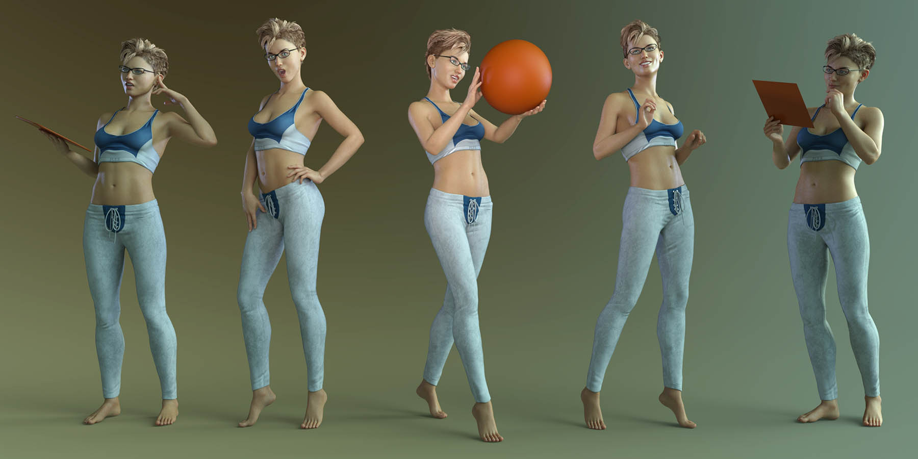 Poses and Expressions for Bridget 8 and Genesis 8 Female by: Capsces Digital Ink, 3D Models by Daz 3D
