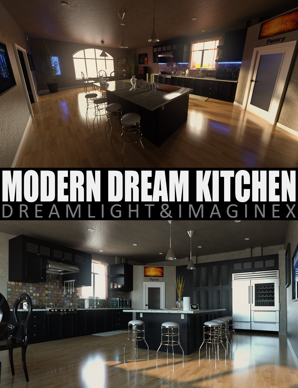 Modern Dream Kitchen by: DreamlightImagineX, 3D Models by Daz 3D