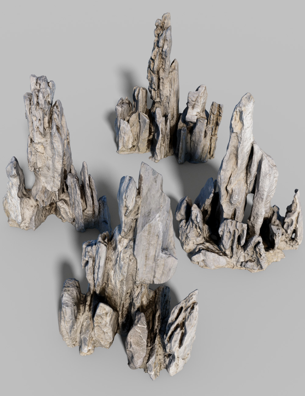 Spiky Rocks by: Polygonal Miniatures, 3D Models by Daz 3D