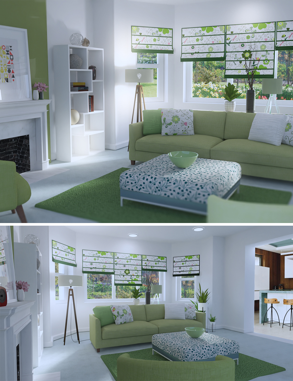 Spring Living Room by: kubramatic, 3D Models by Daz 3D