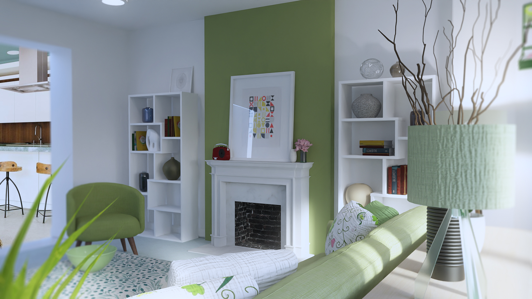Spring Living Room by: kubramatic, 3D Models by Daz 3D