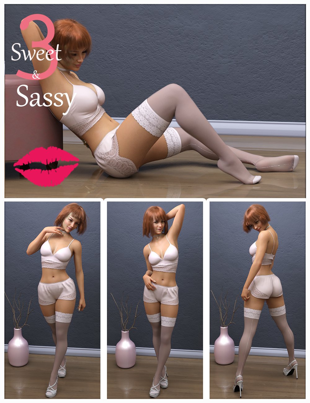 iG Sweet & Sassy Pose Collection Vol. 3 for Genesis 8 Female(s) by: i3D_LotusValery3D, 3D Models by Daz 3D