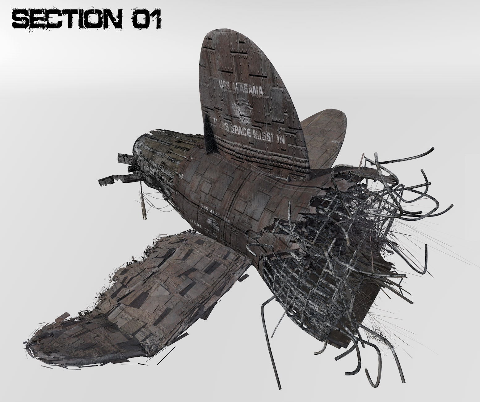 Spaceship Wreckage by: Ansiko, 3D Models by Daz 3D