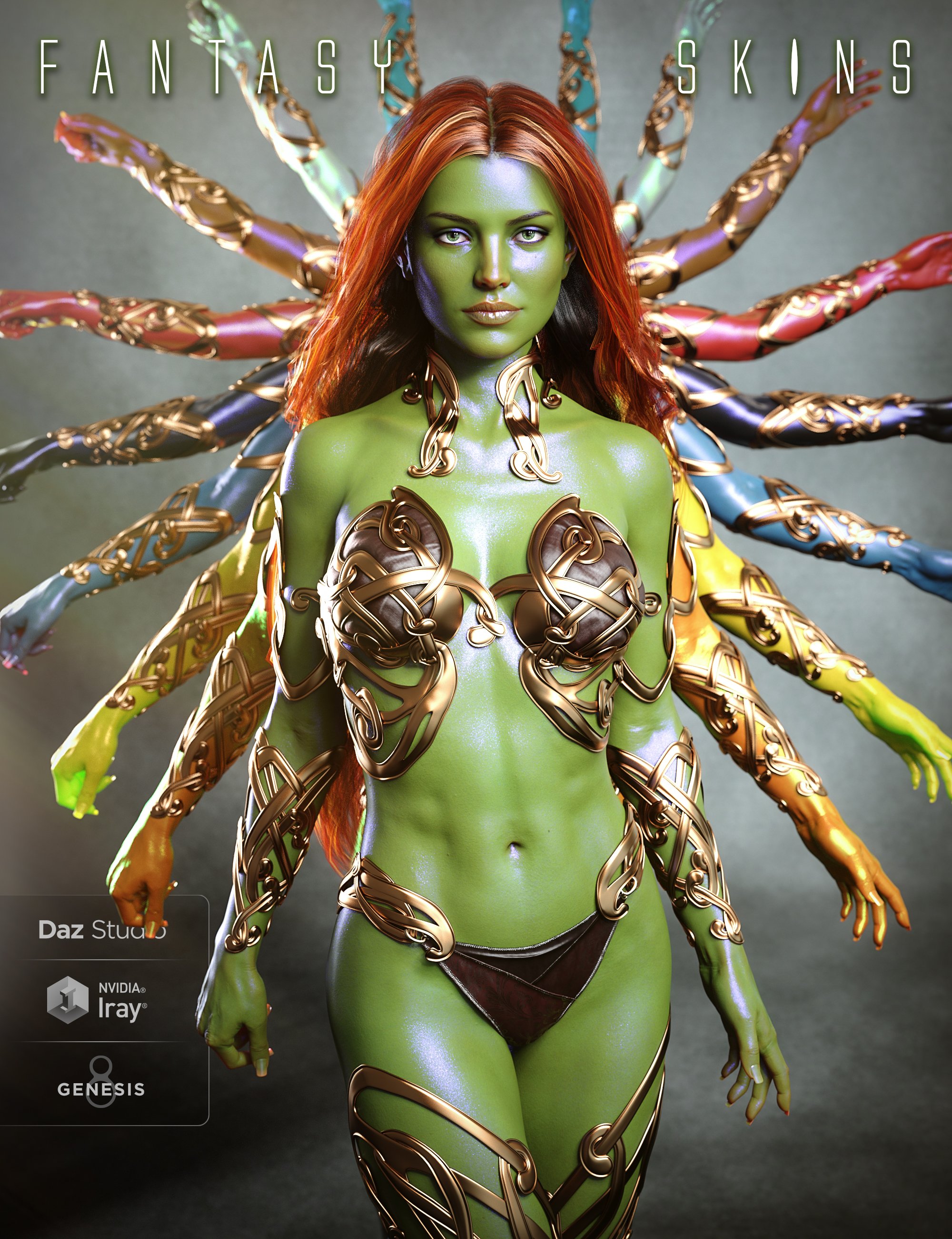 Fantasy Skins for Genesis 8 by: V3DigitimesCake One, 3D Models by Daz 3D
