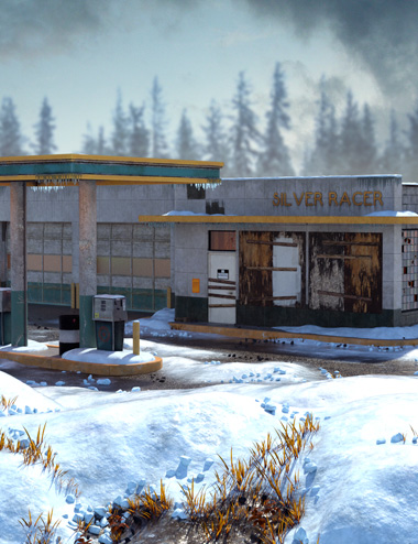 EArkham's ZWorld Winter Gas Station EArkham's ZWorld Winter Gas Station by: E-Arkham, 3D Models by Daz 3D