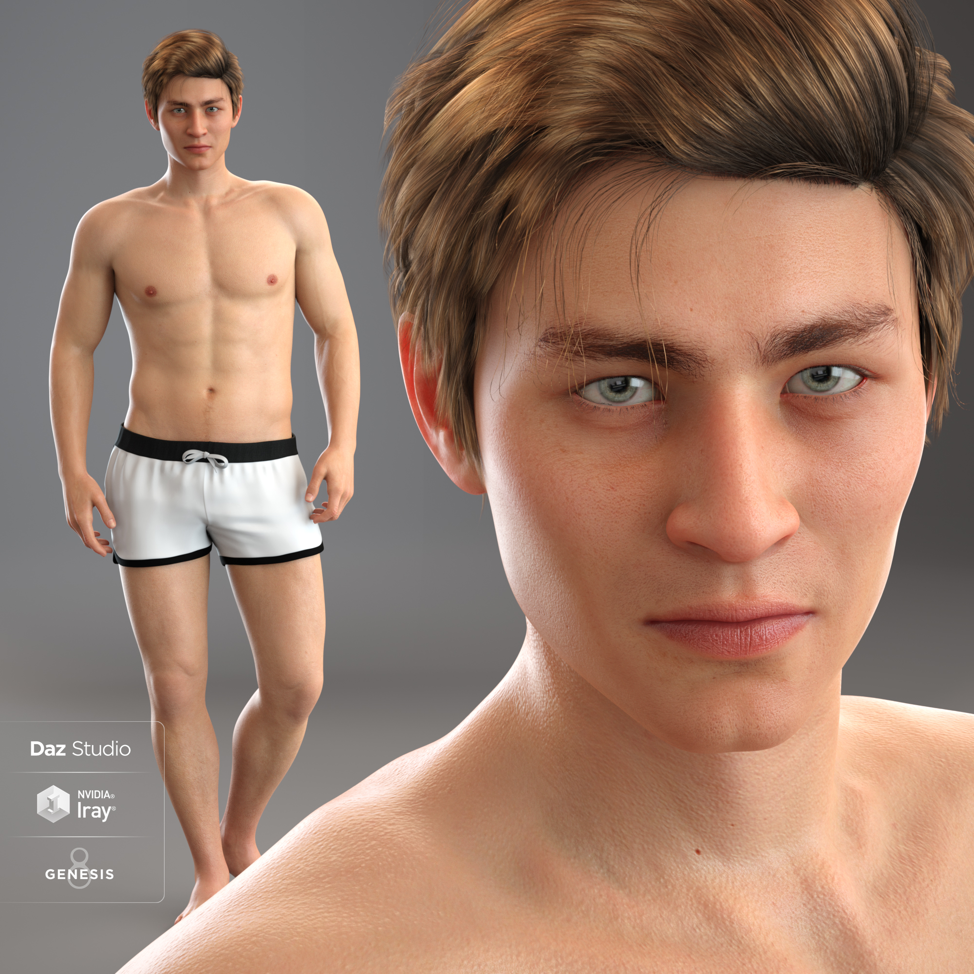 Mesmerizing Faces & Bodies for Genesis 8 Male | Daz 3D