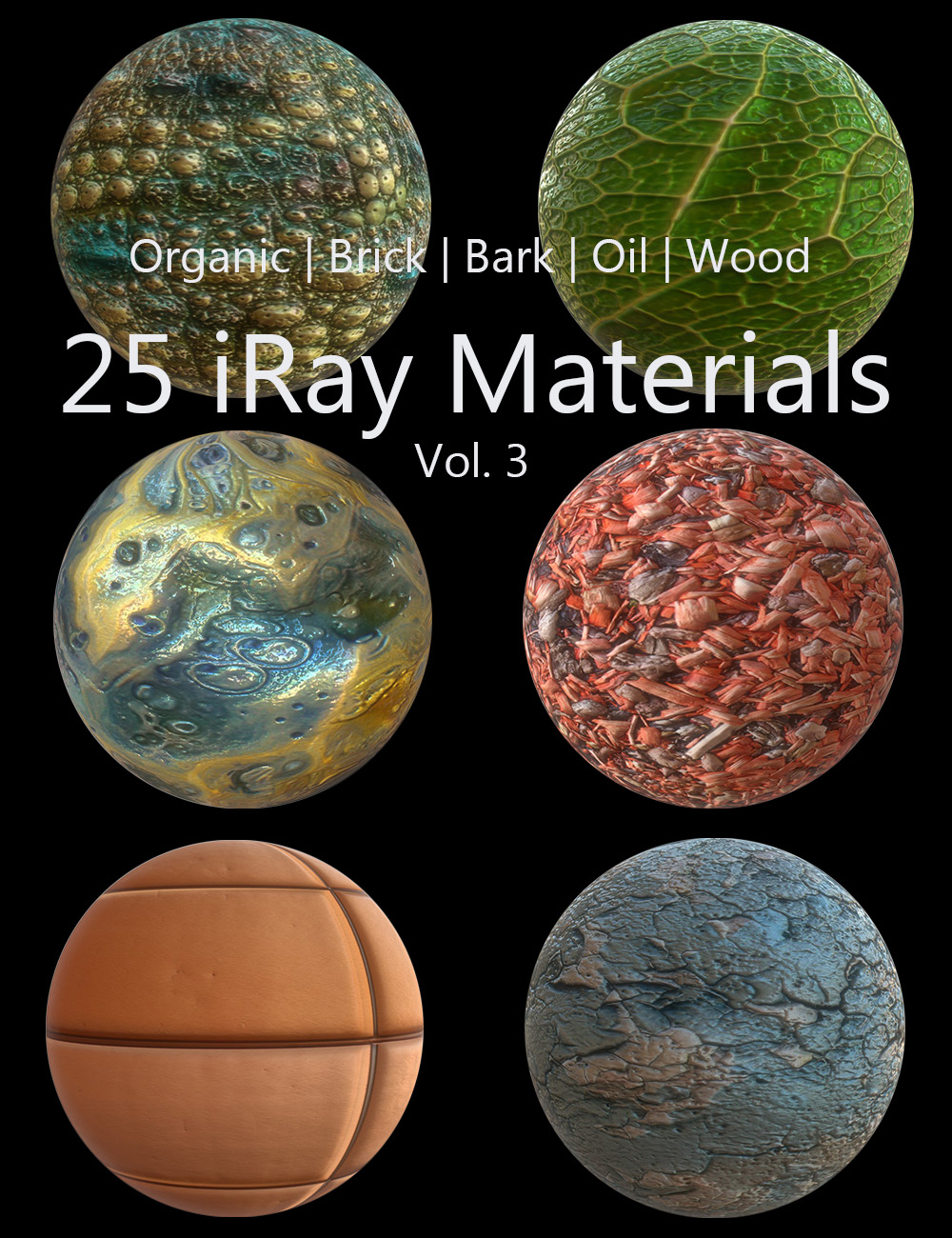 Iray Materials Collection Vol 3 by: Polygonal Miniatures, 3D Models by Daz 3D