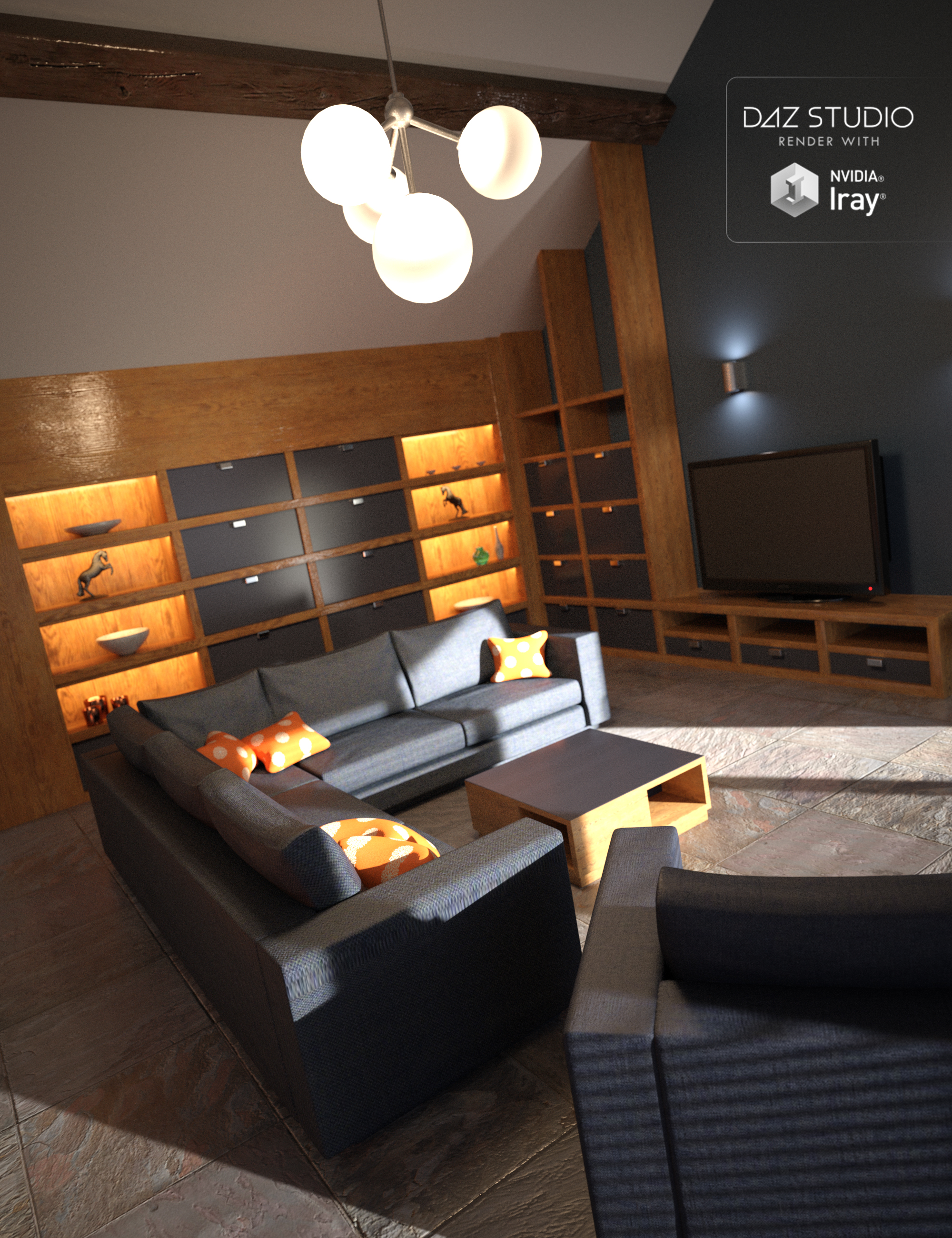 Modern Barn Conversion Interior Modern Barn Conversion Interior by: DianePredatron, 3D Models by Daz 3D