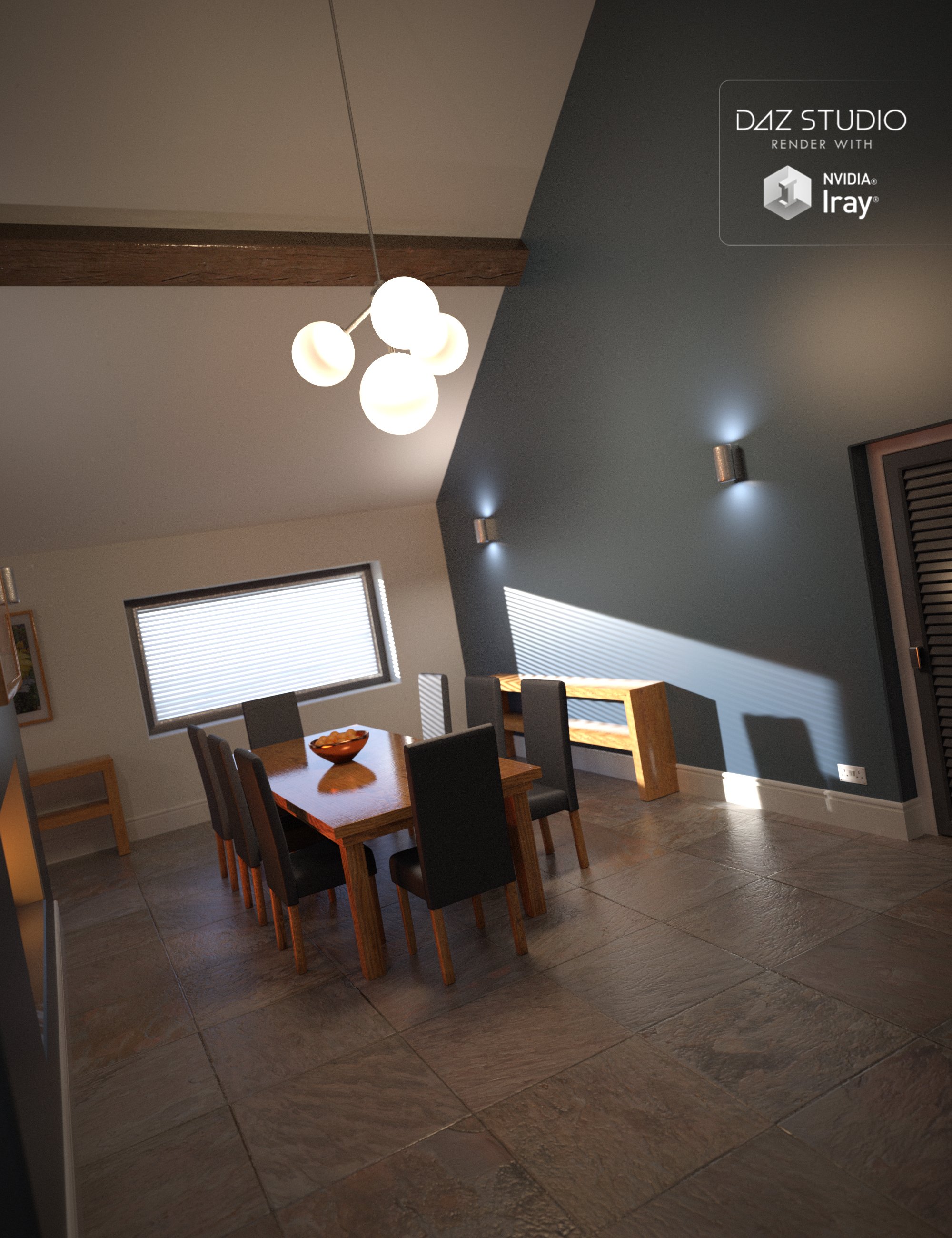 Modern Barn Conversion Interior Modern Barn Conversion Interior by: DianePredatron, 3D Models by Daz 3D