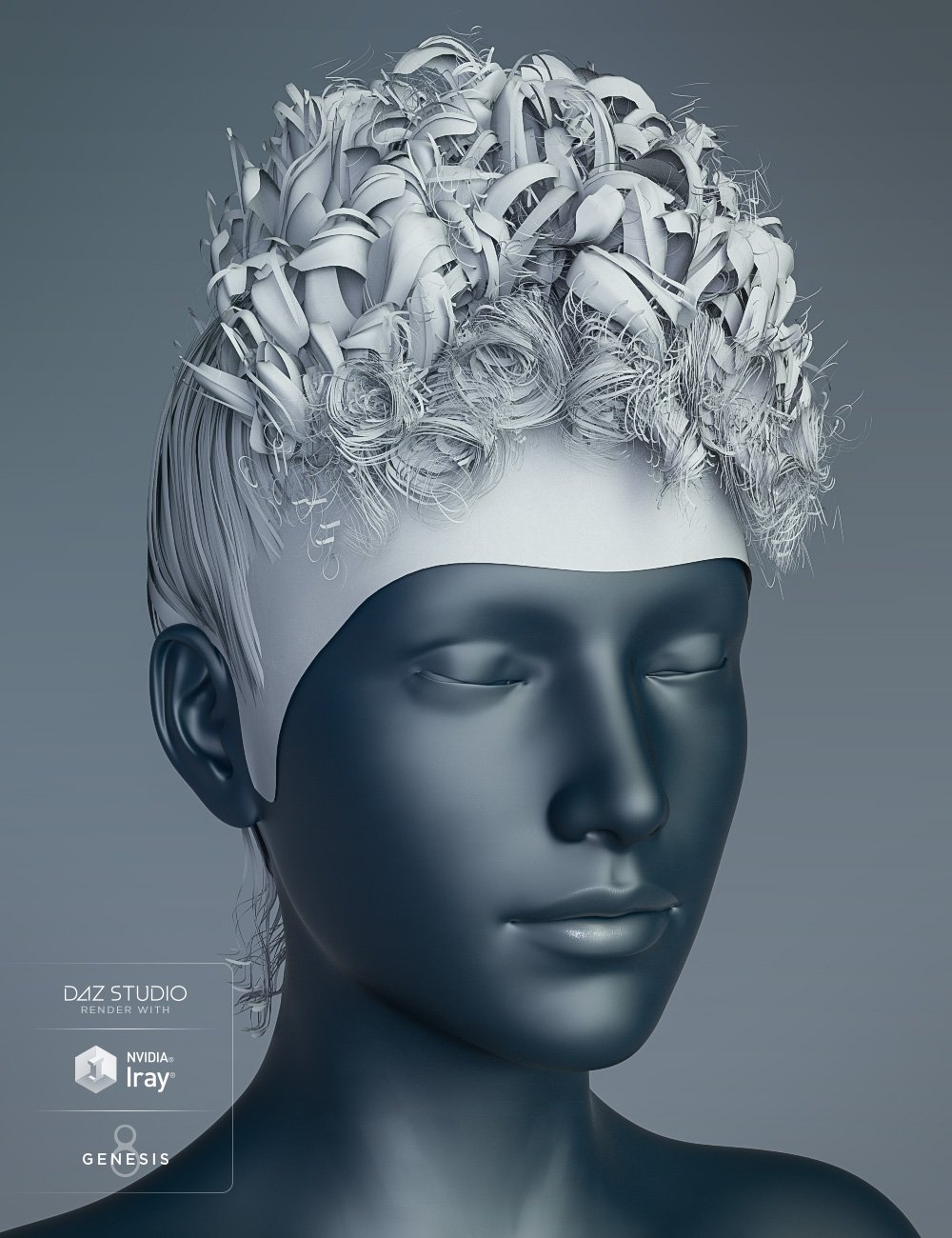 Bernedette Hair for Genesis 8 Female(s) by: goldtassel, 3D Models by Daz 3D