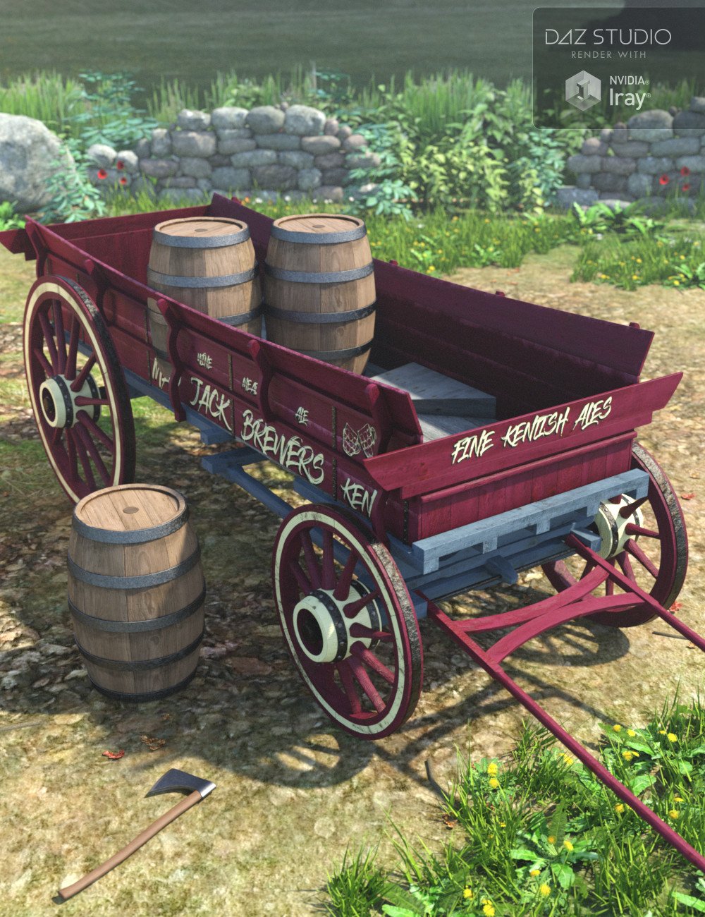 Wagon Trades by: Merlin Studios, 3D Models by Daz 3D