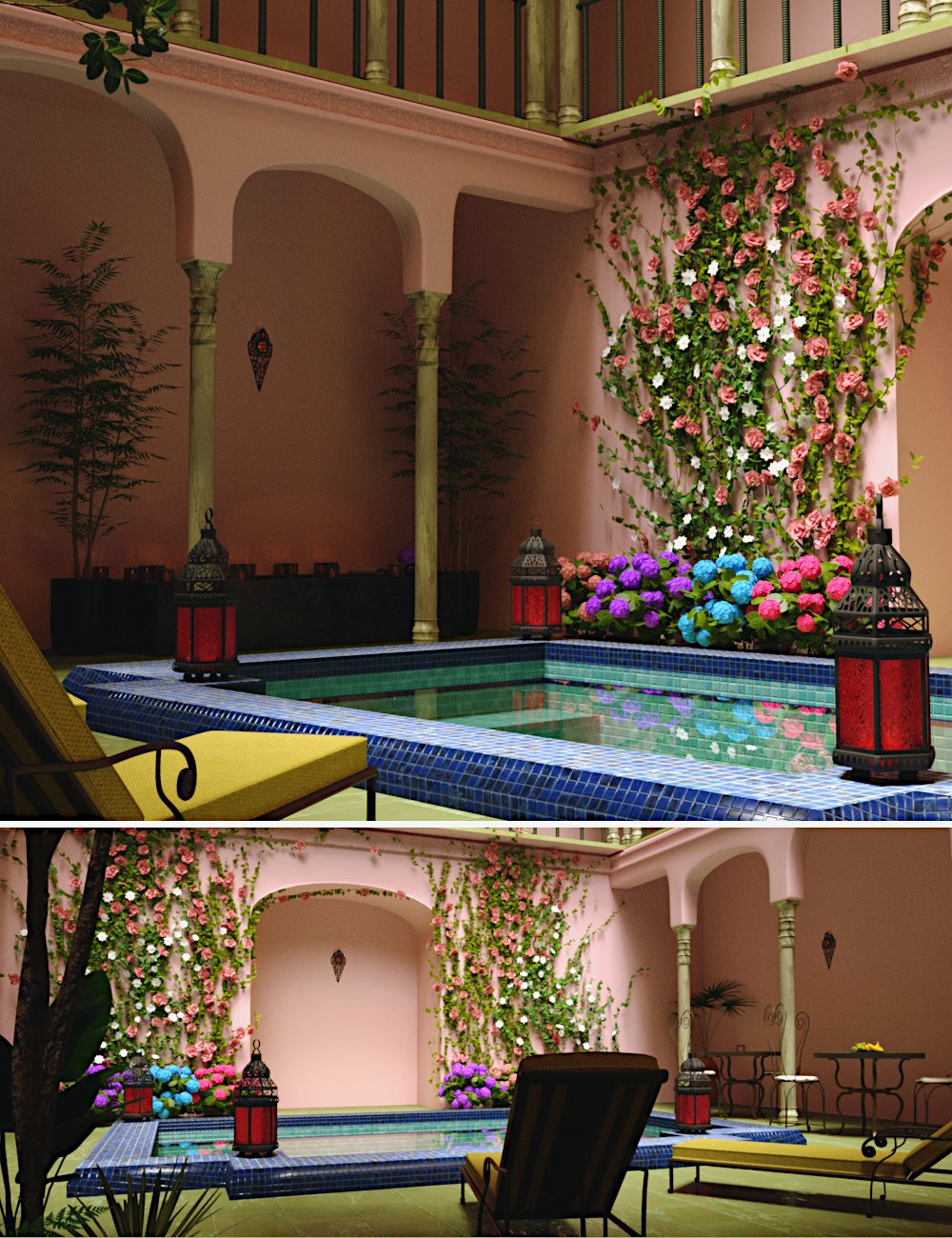 Moroccan Pool Yard by: Toyen, 3D Models by Daz 3D