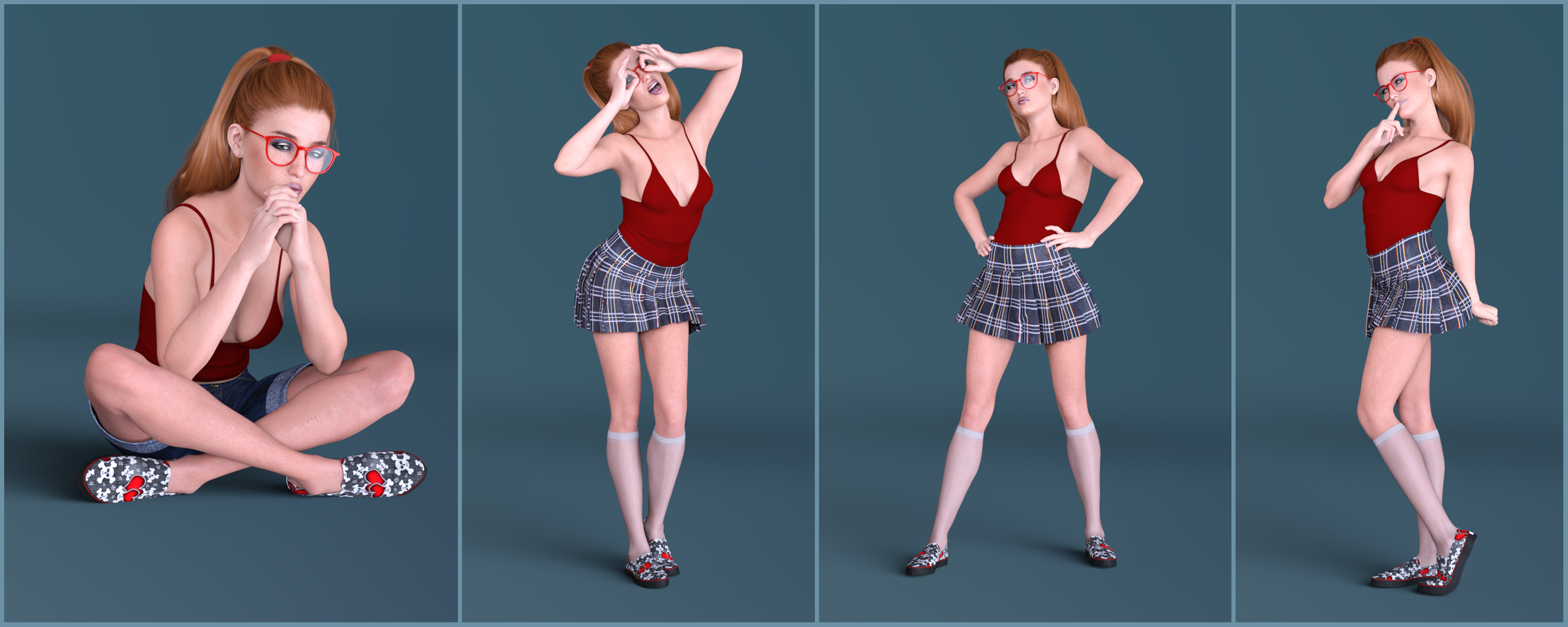 Z Best Girl Ever Poses and Expressions for Genesis 8 Female and Bridget 8 by: Zeddicuss, 3D Models by Daz 3D