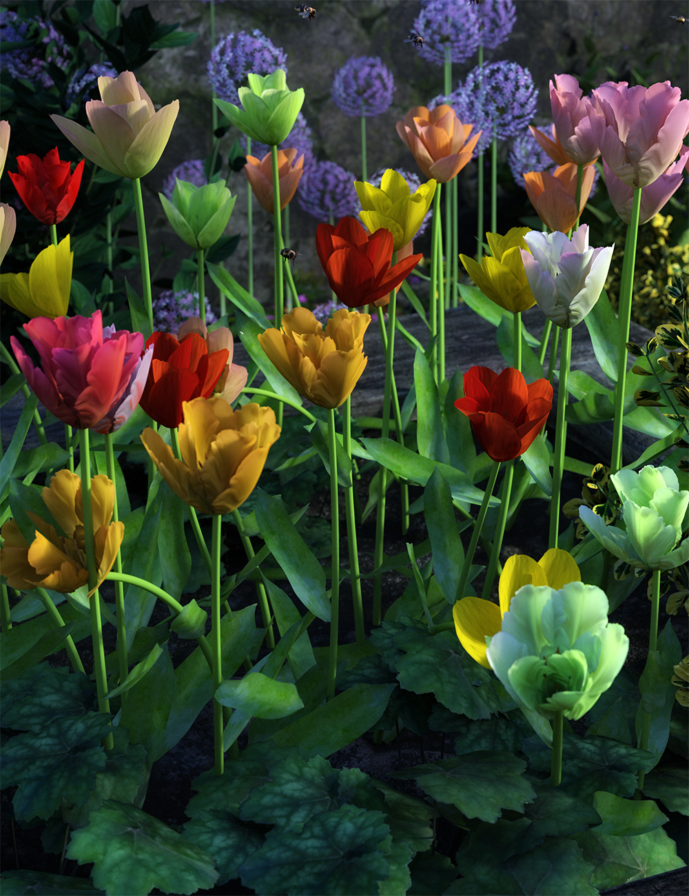 Garden Flowers Vol 2. Tulip Plants by: MartinJFrost, 3D Models by Daz 3D