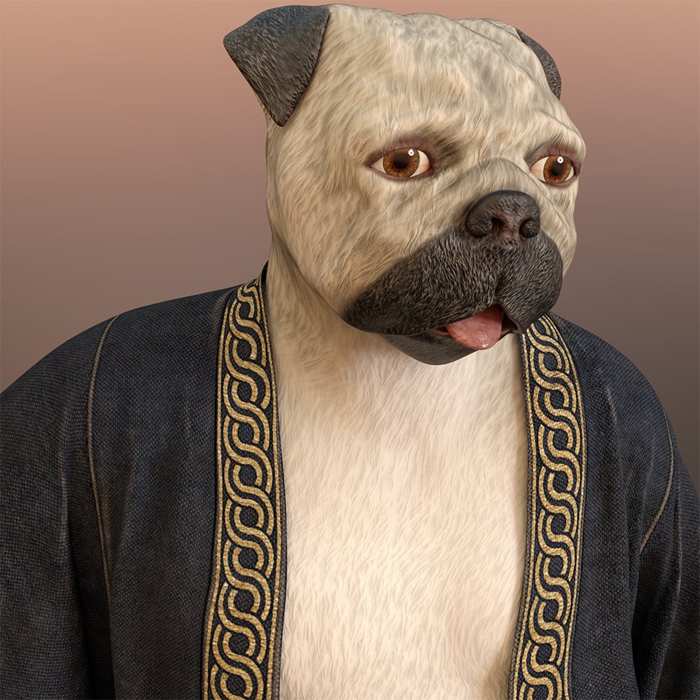 Oso Furries: Pugman for Genesis 8 Male by: Oso3D, 3D Models by Daz 3D