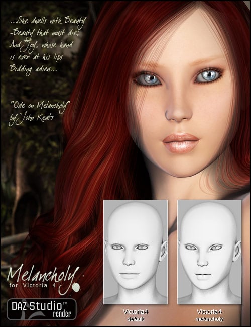 Melancholy for V4 by: , 3D Models by Daz 3D