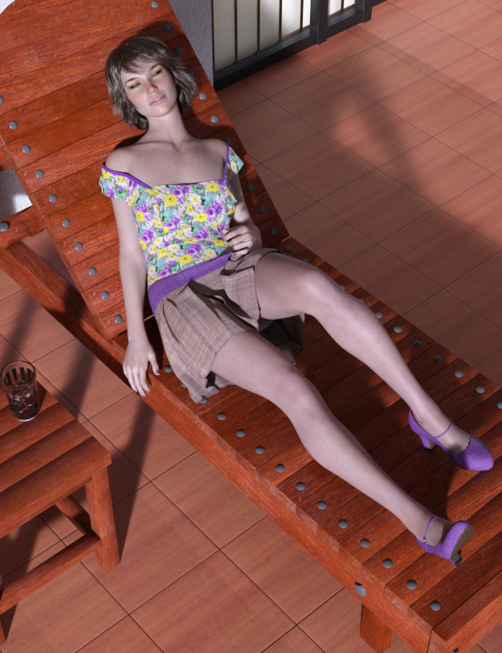 dForce Floral Pleated Skirt Outfit for Genesis 8 Female(s) dForce Floral Pleated Skirt Outfit for Genesis 8 Female(s) by: Leviathan, 3D Models by Daz 3D