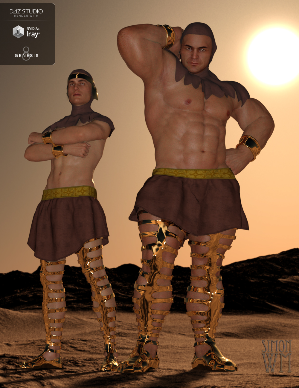 Chronicles of the Gods Outfit for Genesis 8 Male(s) by: SimonWM, 3D Models by Daz 3D