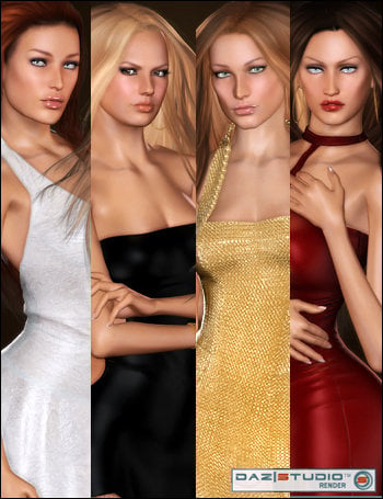 Brooke2/Wendy/Kitty/Jamie Bundle by: Liquid Rust, 3D Models by Daz 3D
