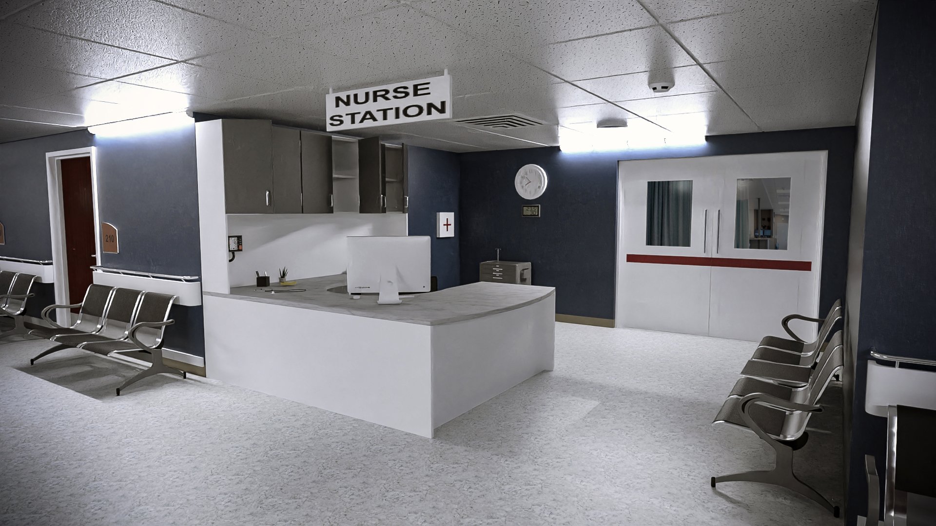 TS Hospital Corridor TS Hospital Corridor by: Tesla3dCorp, 3D Models by Daz 3D