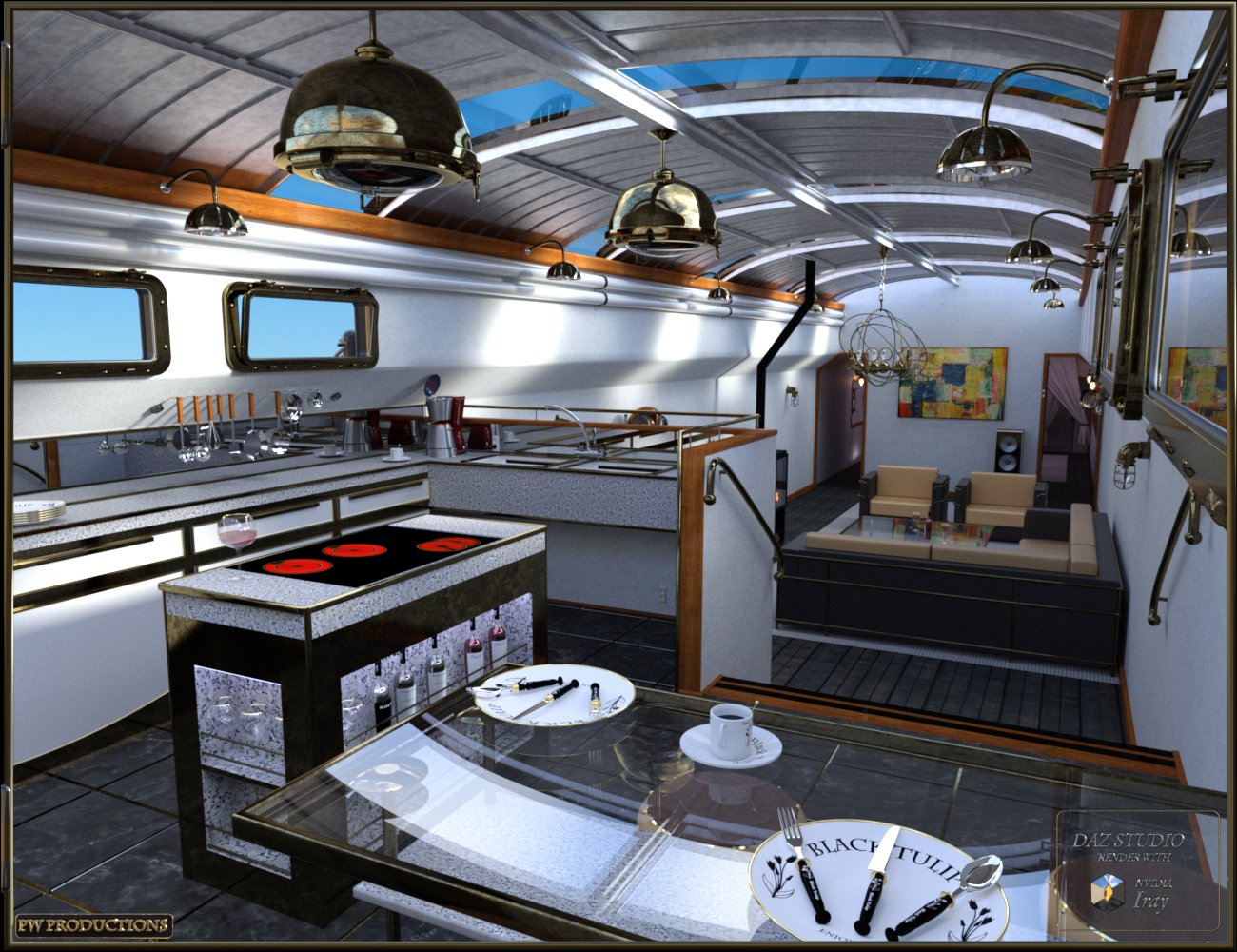 PW Luxurious House Boat by: PW Productions, 3D Models by Daz 3D