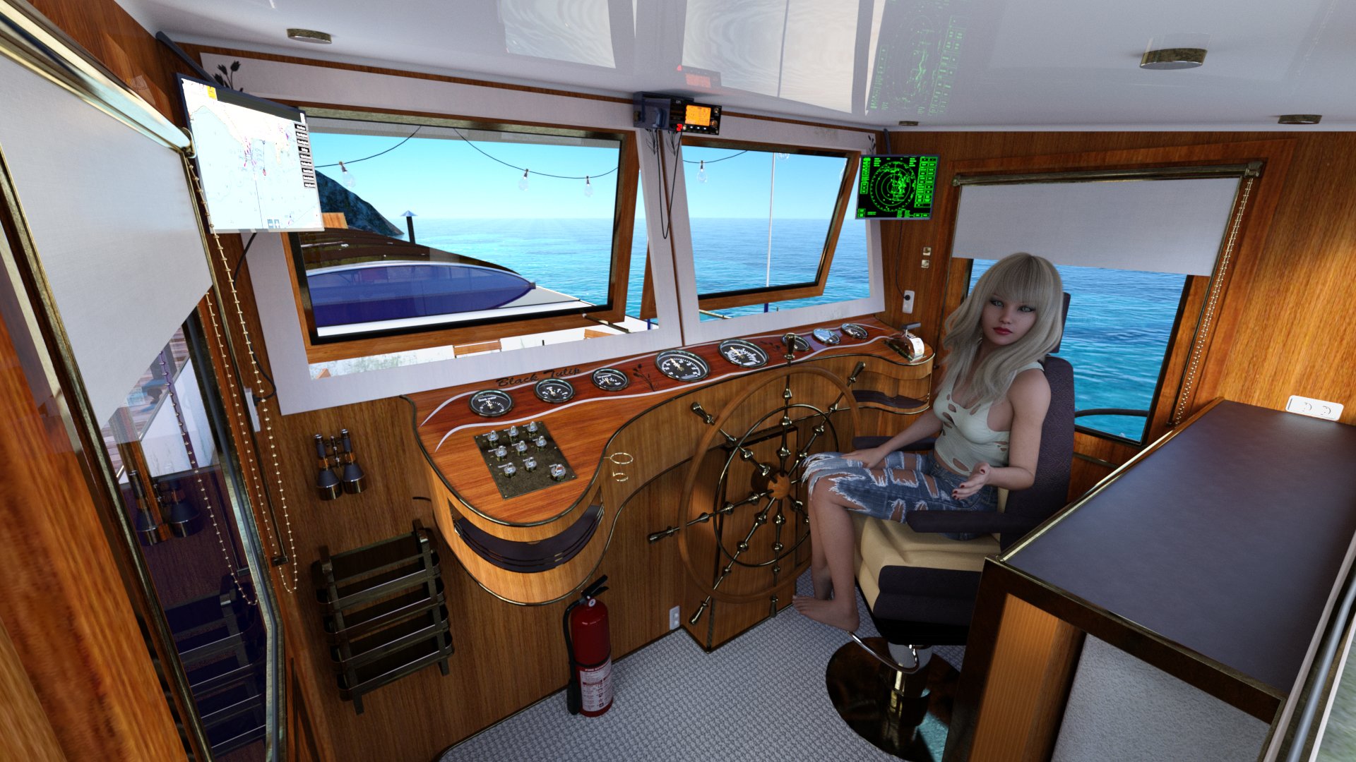 house boat 3d tour