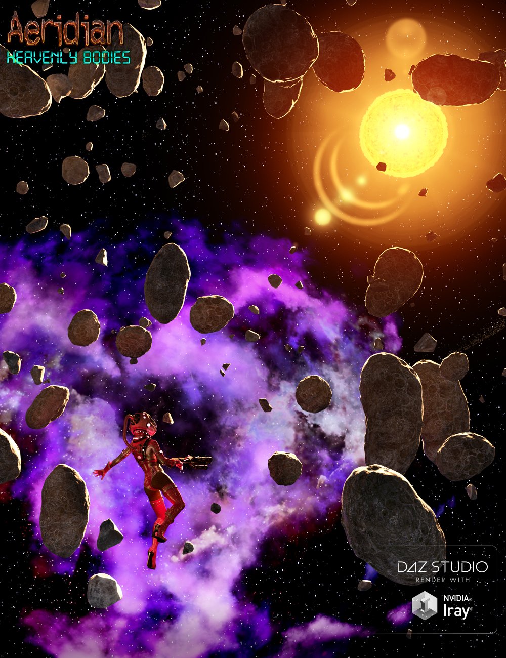 Aeridian Heavenly Bodies, Planets and Asteroids by: E-Arkham, 3D Models by Daz 3D