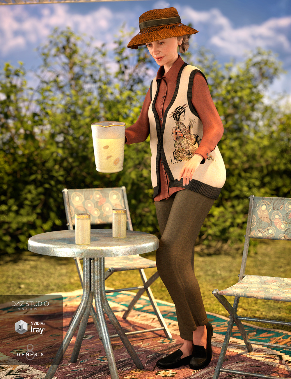 dForce Nainai Outfit Textures by: Shox-Design, 3D Models by Daz 3D