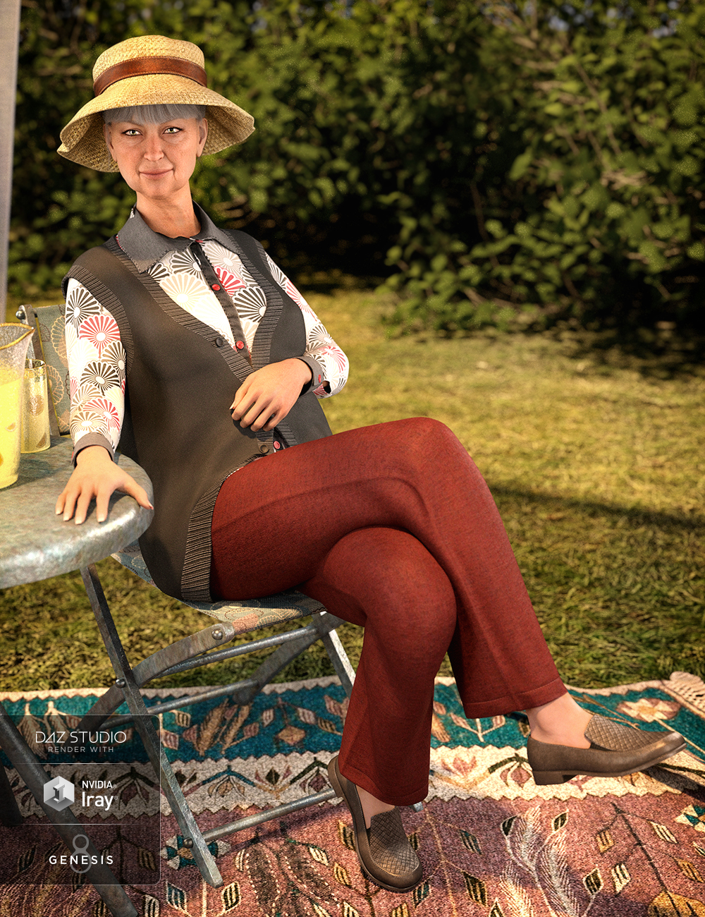 dForce Nainai Outfit Textures by: Shox-Design, 3D Models by Daz 3D