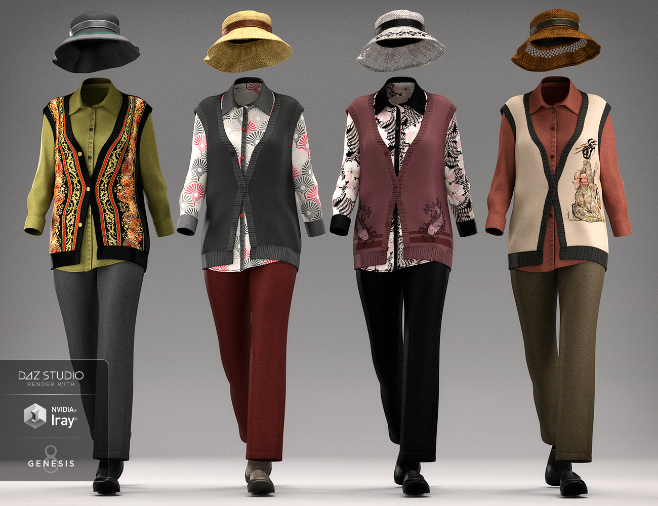 dForce Nainai Outfit Textures dForce Nainai Outfit Textures by: Shox-Design, 3D Models by Daz 3D
