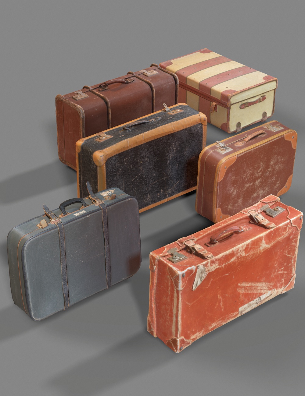 Suitcase Collection Vol I by: Polygonal Miniatures, 3D Models by Daz 3D