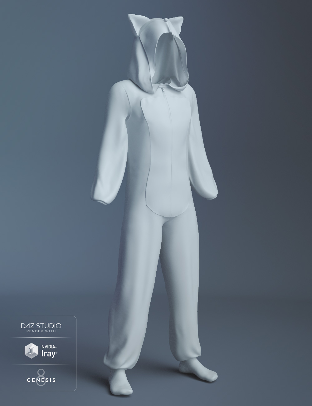 dForce Fox Kigurama for Genesis 8 by: Anna BenjaminBarbara Brundon, 3D Models by Daz 3D