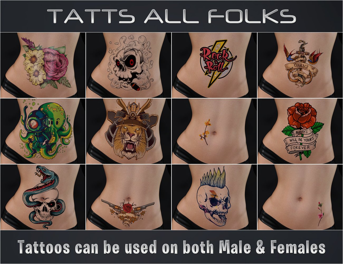 Tatt's All Folks! Tatt's All Folks! by: SR3OziChick, 3D Models by Daz 3D