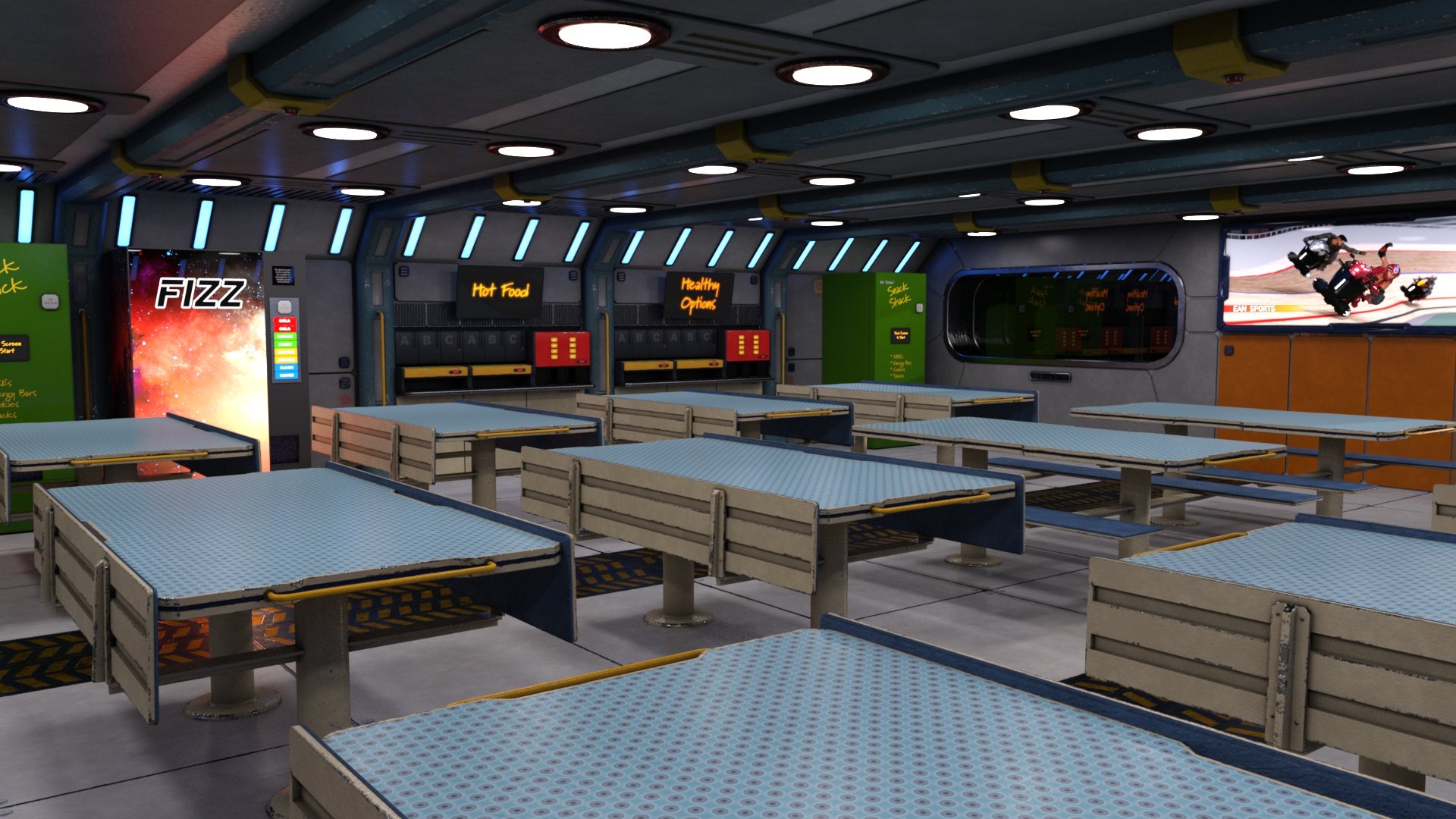 Fleet Ops: Mess Hall | Daz 3D
