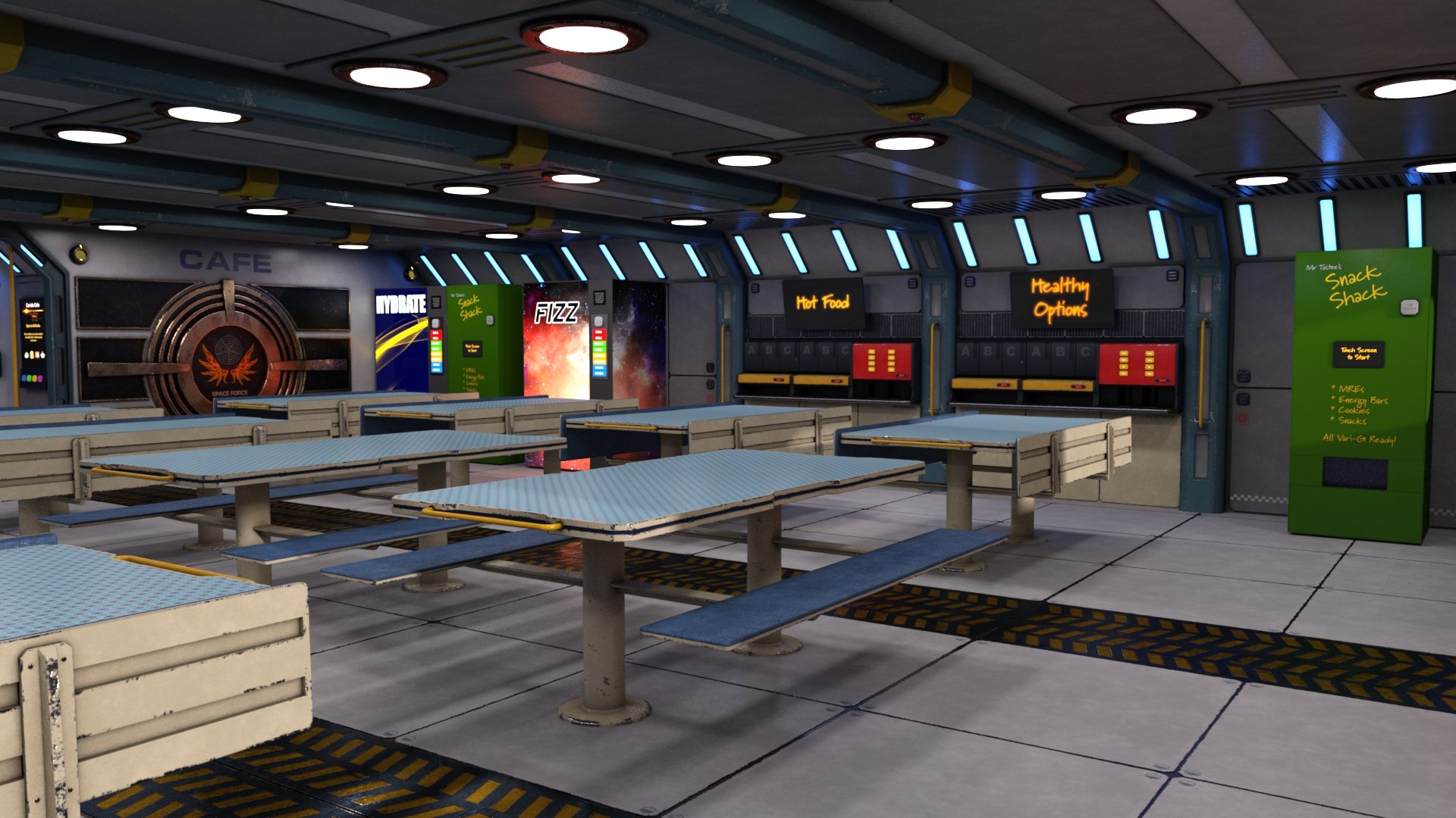 Fleet Ops: Mess Hall | Daz 3D
