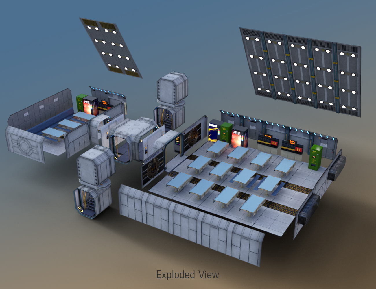 Fleet Ops: Mess Hall | Daz 3D
