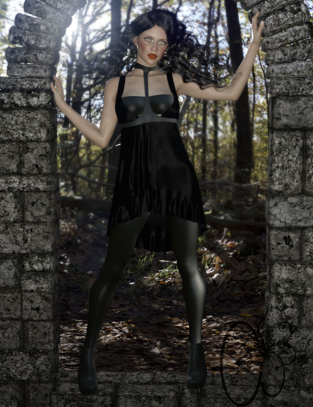 dForce Indo Spring Outfit Textures by: CynderBlue, 3D Models by Daz 3D