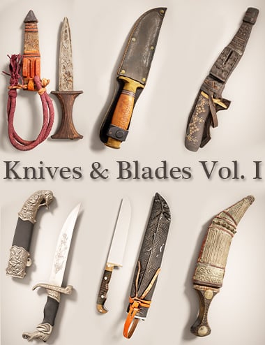 Knives and Blades Vol.1 by: Polygonal Miniatures, 3D Models by Daz 3D